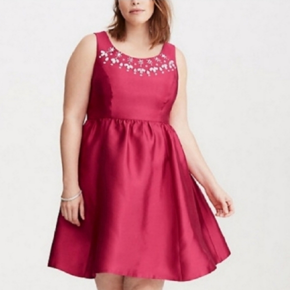 Torrid Pink Ruffled Knee-Length cocktail evening dress - Picture 8 of 10